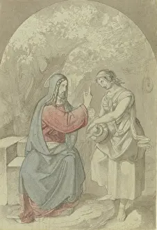 Well Of Sychar Prints: Christ and the Samaritan woman at the well. Creator: Ferdinand Fellner