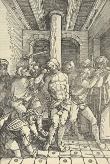 Hans Schäufelein Prints: Christ Scourged, from Speculum passionis domini nostri Ihesu Christi, 1507