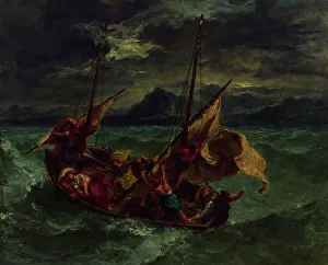 Stormclouds Prints: Christ on the Sea of Galilee, 1854. Creator: Eugene Delacroix