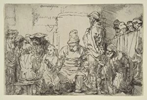 Argument Gallery: Christ Seated Disputing with the Doctors, 1654. Creator: Rembrandt Harmensz van Rijn