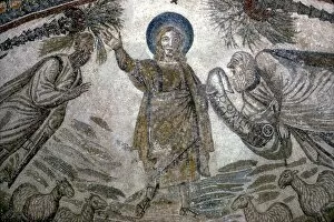 Christ with St Paul and St Peter (right), Mosail detail, Church of Santa Costanza, Rome, 350 BC