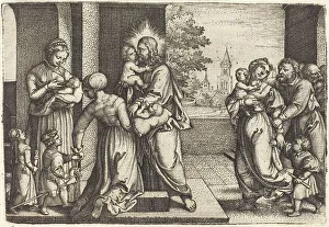 Hobby Horse Prints: Christ Surrounded by Children. Creator: Georg Pencz