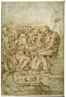 Bandinelli Gallery: Christ with Symbols of Passions attended by seven Figures, early 16th century