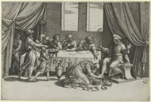 Washing Feet Prints: Christ at the table of Simon the Pharisee