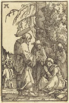 Altdorfer Albrecht Prints: Christ Taking Leave of Mary, c. 1513. Creator: Albrecht Altdorfer