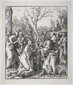 Wolf Traut Prints: Christ Taking Leave of his Mother. Creator: Wolf Traut (German, c. 1486-1520)