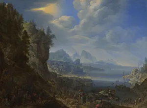 Christ teaching from Saint Peters Boat on the Lake of Gennesaret, 1667. Artist: Saftleven, Herman (1609-1685) Christ teaching from Saint Peters Boat on the Lake of Gennesaret, 1667. Artist: Saftleven, Herman (1609-1685)