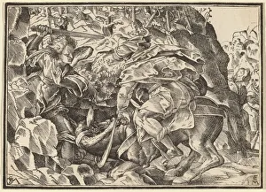Christoph Maurer Prints: Christ Tells His Disciples of the Last Judgment, published 1630. Creator: Christoph Maurer