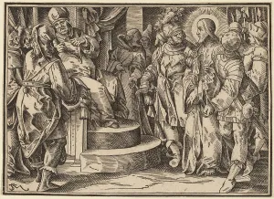 Addressing Prints: Christ Tells His Disciples of the Last Judgment, published 1630. Creator: Christoph Maurer