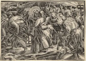 Addressing Prints: Christ Tells His Disciples of the Last Judgment, published 1630. Creator: Christoph Maurer