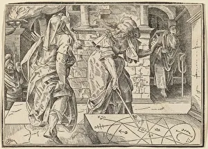 Addressing Prints: Christ Tells His Disciples of the Last Judgment, published 1630. Creator: Christoph Maurer