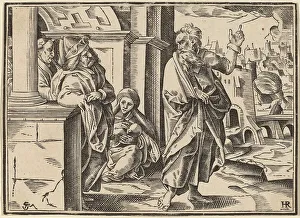 Addressing Prints: Christ Tells His Disciples of the Last Judgment, published 1630. Creator: Christoph Maurer