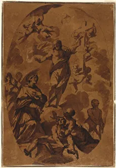 Bologna Gallery: Christ Triumphant Appearing to an Interceding Saint, 1600s. Creator: Unknown