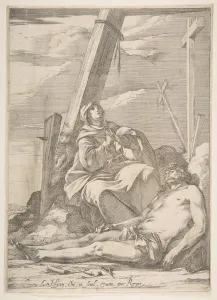 Laurent De La Hire Prints: Christ and the Virgin at the Foot of the Cross. Creator: Laurent de la Hyre
