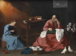 Christ and the Virgin in the House at Nazareth, c. 1640. Creator: Francisco de Zurbaran