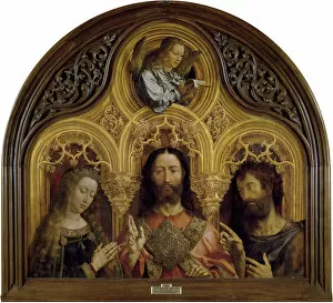 Salvator Mundi Gallery: Christ between the Virgin Mary and Saint John the Baptist. Artist: Gossaert, Jan (ca. 1478-1532)