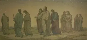 Apostle Prints: Christ walking with the disciples, (first composition), 1862. Creator: Eduard von Steinle