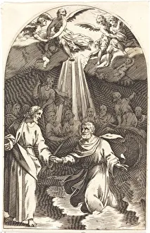 Kinneret Prints: Christ Walking on the Water [first plate], 1608 / 1611. Creator: Jacques Callot