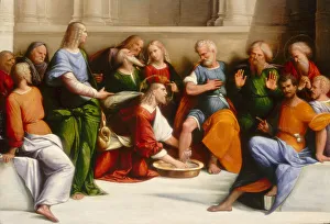 Garafano Benvenuto Da Prints: Christ Washing the Disciples Feet, c. 1520 / 1525. Creator: Benvenuto Tisi da Garofalo