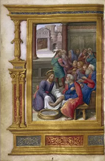 Bread And Wine Collection: Christ Washing the Feet of the Apostles, 1500-1550. Artist: Master of Claude de France