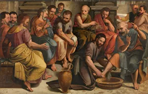 Humble Prints: Christ Washing the Feet of the Apostles, 1560. Creator: Lambert van Noort