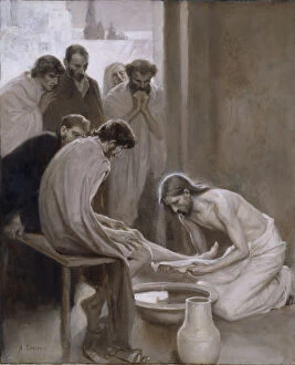 Edelfelt Gallery: Christ washing the Feet of the Disciples, 1898