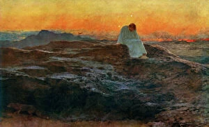 Thoughtful Gallery: Christ in the Wilderness, 1898, (1912).Artist: Briton Riviere