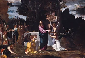 Lodovico 1555 1619 Prints: Christ in the Wilderness, Served by Angels