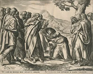 Canaan Gallery: Christ and the Woman of Canaan, c1577-1579. Creator: Philip Galle