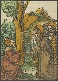 Canaanite Gallery: Christ and the Woman of Canaan, from Das Plenarium, 1517
