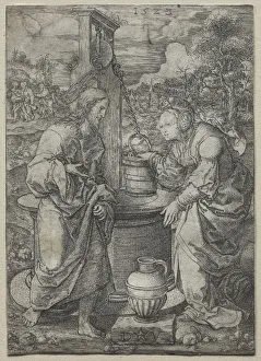 Christ and the Woman of Samaria, 1523. Creator: Dirk Vellert (Netherlandish, 1480 / 85-1547)