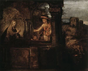 Images Dated 17th August 2005: Christ and the Woman of Samaria, 1659. Artist: Rembrandt Harmensz van Rijn