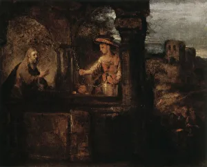 Savior Prints: Christ and the Woman of Samaria, 1659. Artist: Rembrandt Harmensz van Rijn