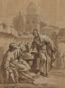 Water Pitcher Prints: Christ and the Woman of Samaria, 18th century. Creator: Francesco Fontebasso