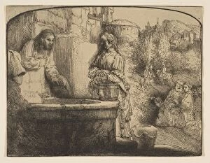 Rijn Collection: Christ and the Woman of Samaria: an Arched Print, 1658. Creator