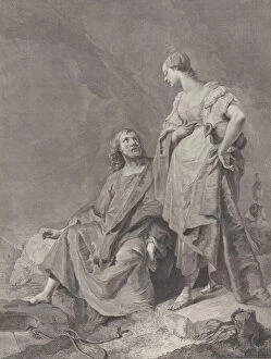 Piazetta Giambattista Gallery: Christ and the woman of Samaria at the well, from the series of 112 prints of the sacre