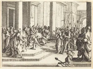 Christ and the Woman Taken in Adultery, 1635. Creator: Jacques Callot