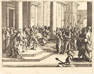 Christ and the Woman Taken in Adultery, 1635. Creator: Jacques Callot