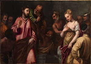 Christ And The Woman Taken In Adultery Collection: Christ and the Woman Taken in Adultery, c. 1550