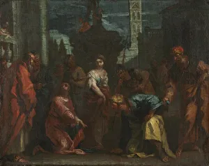 Christ and the Woman Taken in Adultery, mid 1700s. Creator: Sebastiano Ricci (Italian
