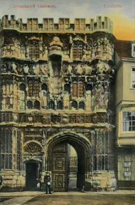 Christchurch Gateway, Canterbury, late 19th-early 20th century. Creator: Unknown Christchurch Gateway, Canterbury, late 19th-early 20th century. Creator: Unknown