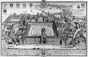 Courtyard Prints: Christchurch, Oxford, 1916. Artist: Edmund Hort New
