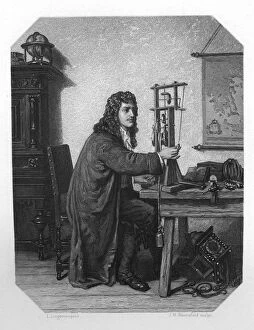 Christiaan Huygens, 17th century Dutch mathematician, astronomer and physicist, c1870.Artist: JH Rennefeld