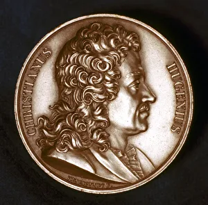 Huygens Prints: Christiaan Huyghens (1629-1695), Dutch physicist. Artist: F Henrionnet