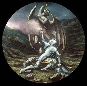Adversary Collection: Christian and Apollyon, c1910. Creator: Unknown