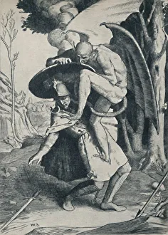 Demon Prints: Christian Fighting Apollyon, 1895, (1923). Artist: William Strang