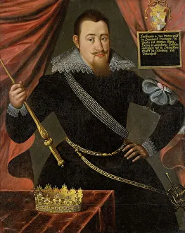 Christian Iv Prints: Christian IV, 1577-1648, king of Denmark and Norway, c17th century. Creator: Anon