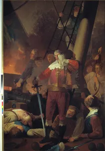 Christian IV on the Trinity in the battle of Kolberger Heide 1644, 1828. Creator: Wilhelm Bendz. Christian IV on the Trinity in the battle of Kolberger Heide 1644, 1828. Creator: Wilhelm Bendz