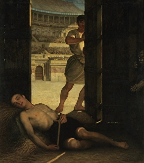 Claw Prints: A Christian Martyr, 1860. Creator: Ernst Slingeneyer