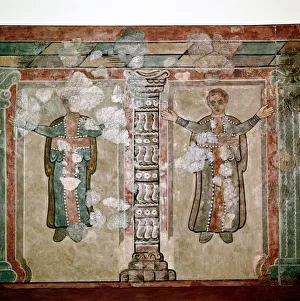 Christian wallpainting, Lullingstone Roman Villa, Kent, c350 Christian wallpainting, Lullingstone Roman Villa, Kent, c350